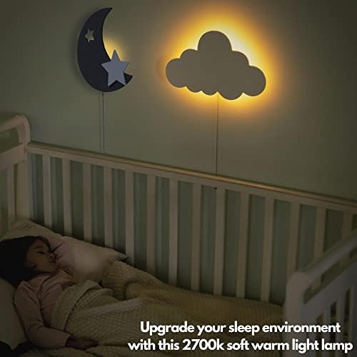 ענן אור-צף ענן קיר מנורת עבור משתלת / חמוד צף ענן מנורה לילדים שינה | סוללה-מופעל תליית ענן לילה